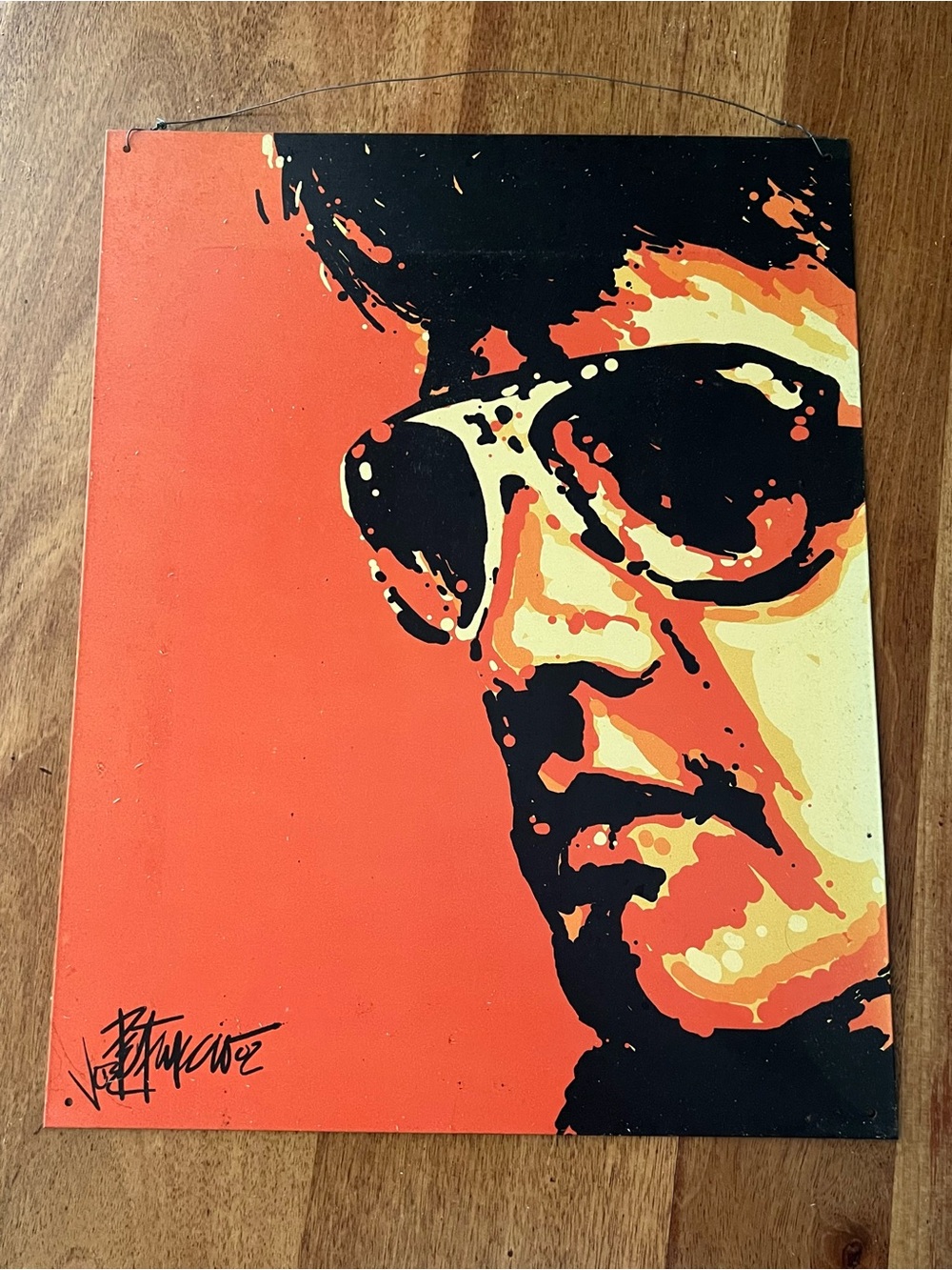 Retro Pop Portrait Wall Art - Orange and Black